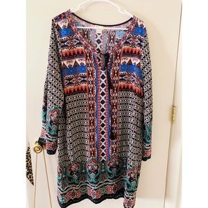 Multi print tunic